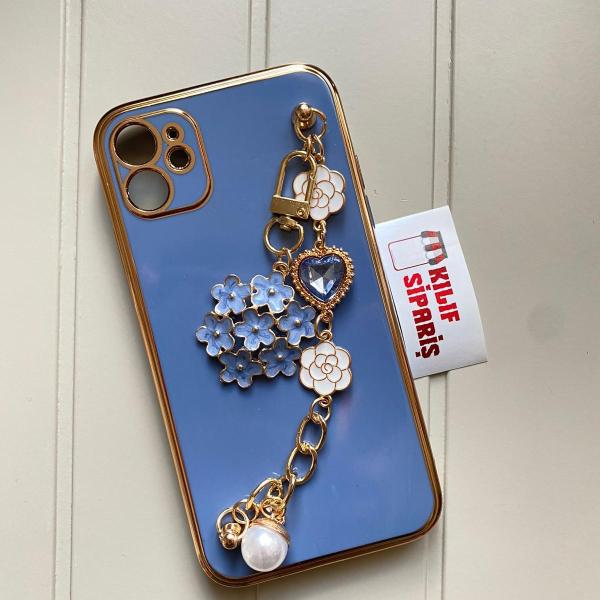 İphone Uyumlu İnci Taşlı Kılıf