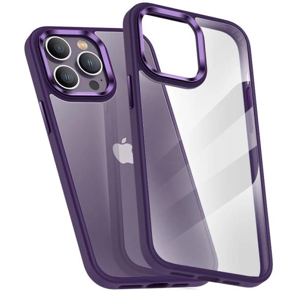iPhone Derin Mor Renkli Arkası Şeffaf Kılıf
