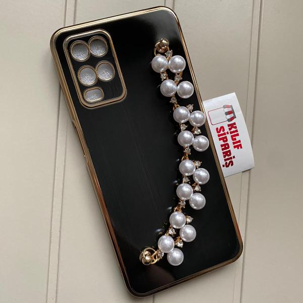 iPhone Uyumlu İnci Taşlı Kılıf