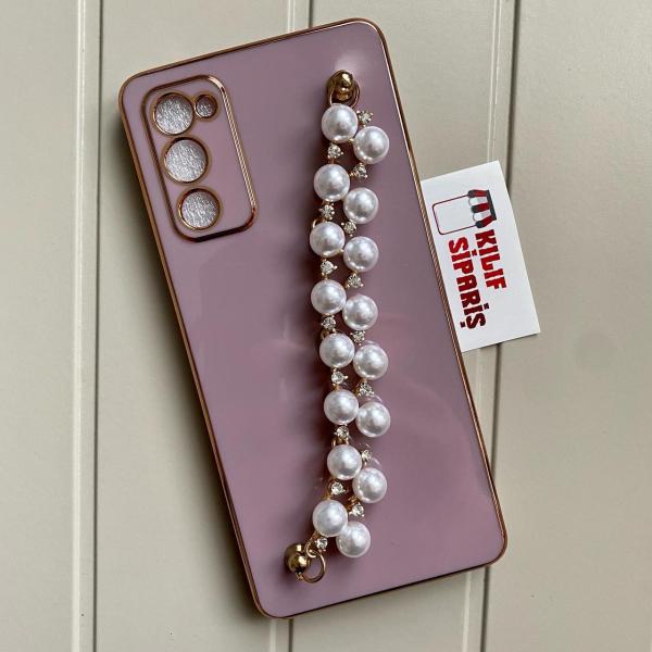 iPhone Uyumlu İnci Taşlı Kılıf