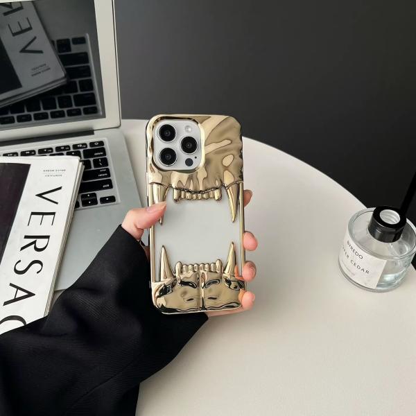 iPhone Uyumlu Kaplan Diş Çerçeve Desenli Silikon Kılıf