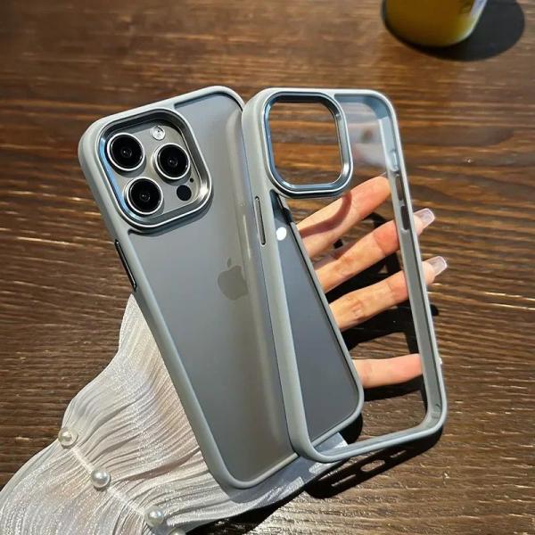 iPhone Uyumlu Kenarı Renkli Ultra Lüx Kılıf